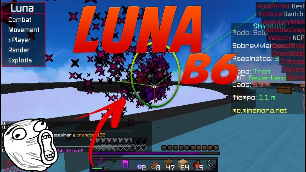 Luna чит клиент на Майнкрафт