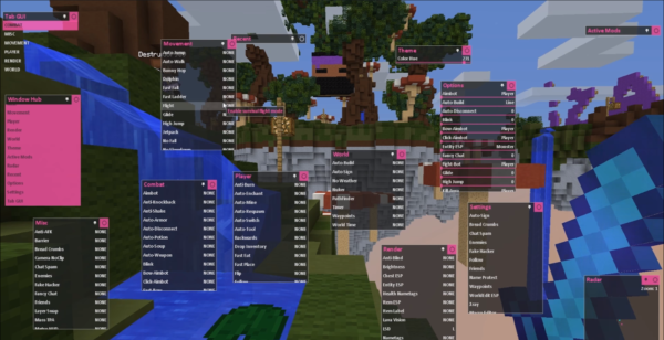 Чит-клиент Metro с OptiFine для Майнкрафт 1.16.5