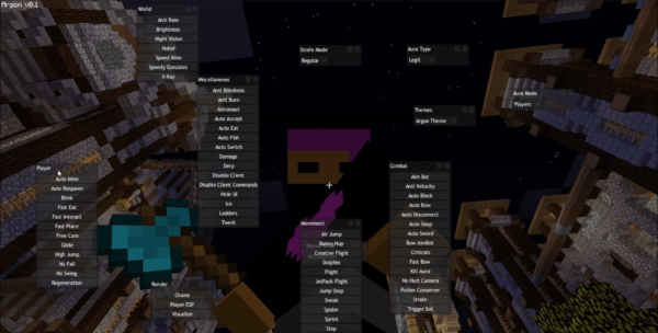 Argon - чит-клиент для Minecraft 1.16.5