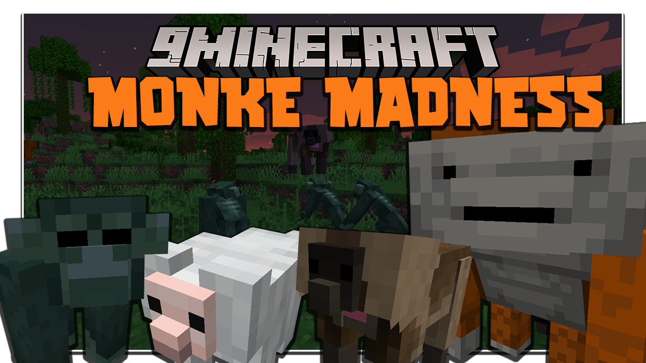 Monke Madness Мод 1.16.5 (Обезьяны, джунгли)