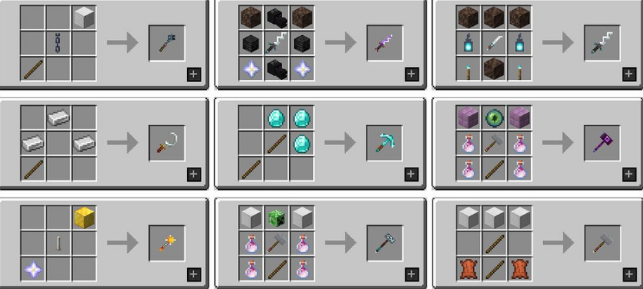 MC Dungeons Weapons Мод 1.16.5 (Уникальное оружие)