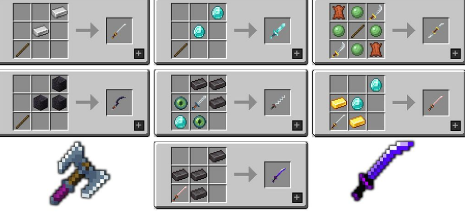 MC Dungeons Weapons Мод 1.16.5 (Уникальное оружие)