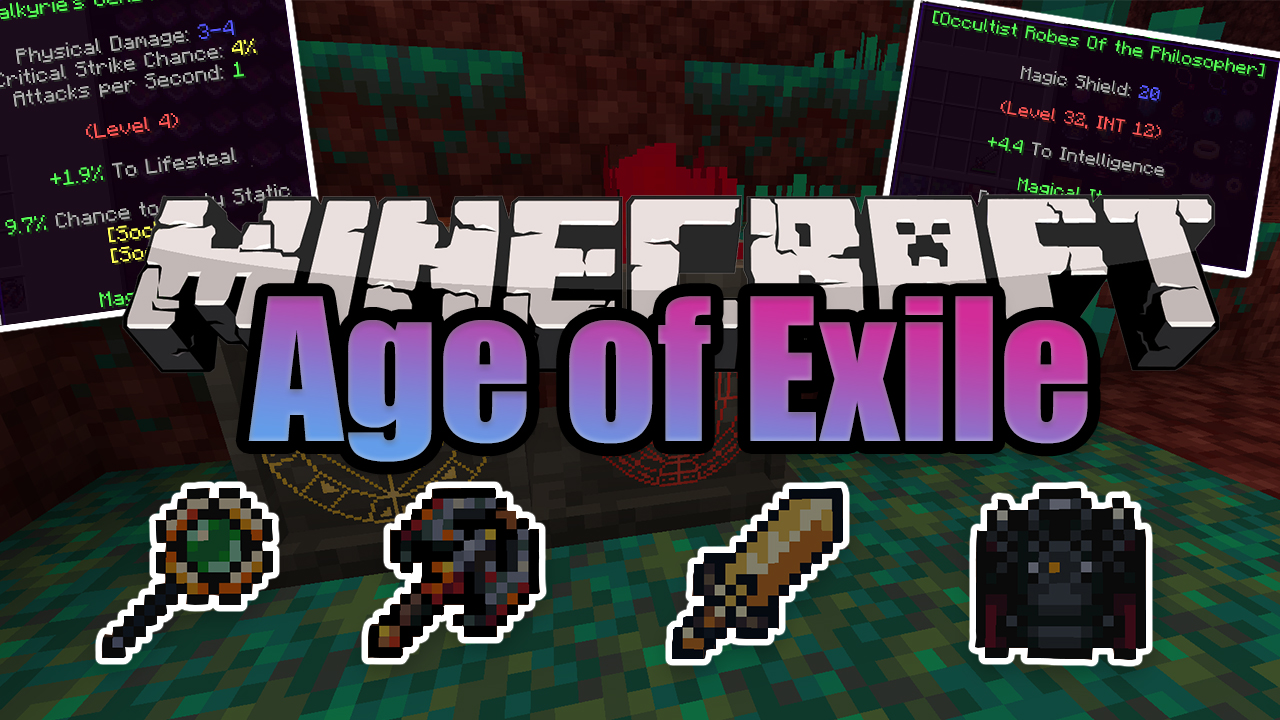Age of Exile мод 1.16.5 (приключения, RPG)