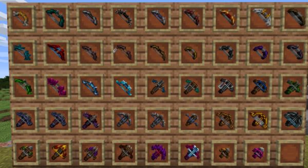 Dungeons Gear мод 1.16.5 (Много оружия)