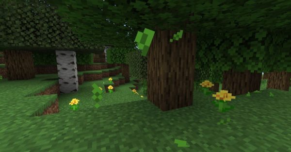 Falling Leaves мод 1.16.5 (Листья, анимация падения)