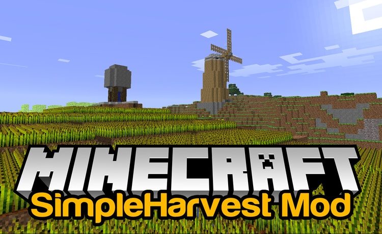 SimpleHarvest мод 1.16.5 (Сбор урожая правой кнопкой мыши)