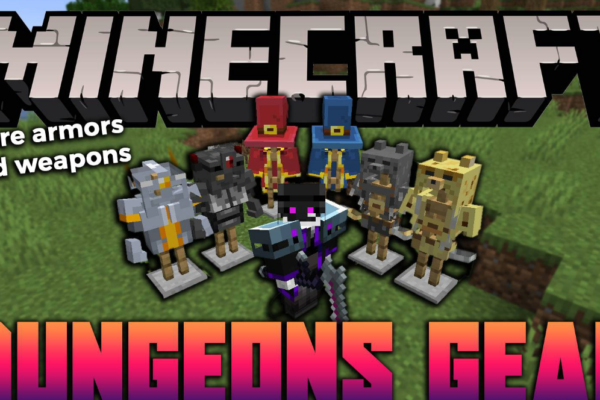 Dungeons Gear мод 1.16.5 (Много оружия и брони)