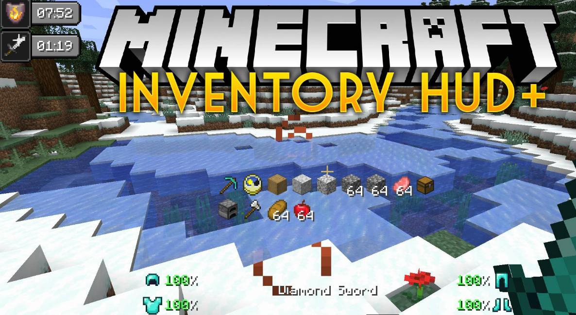 Inventory HUD+ мод 1.17 / 1.16.5 / 1.12.2 (Просмотр инвентаря не открывая)
