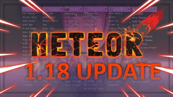 Чит-клиент meteor на Майнкрафт 1.18
