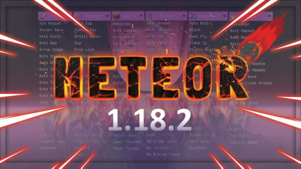 Meteor чит клиент Майнкрафт 1.18.2