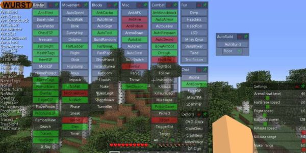 Wurst чит клиент 1.19.2