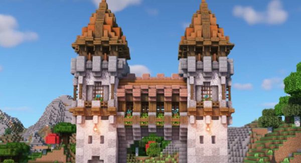 замок в Minecraft