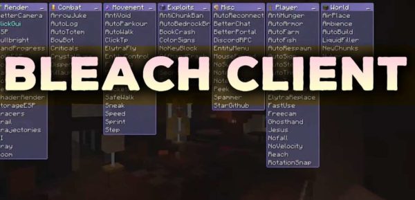 Bleach Client Mod Майнкрафт